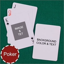 Poker Centre Portrait Custom 2 Side Message Playing Cards