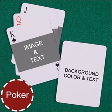 Poker Size Landscape Photo Personalized Message Custom 2 Sides Playing Cards