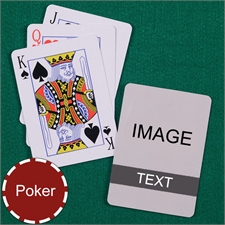 Personalized Poker Size Classic Grey Standard Index Playing Cards