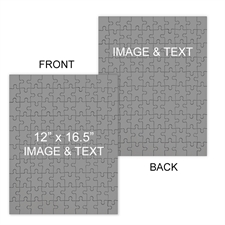 Personalized Custom Front And Back Portrait 12X16.5, 285 Or 54 Piece Puzzle Photo Puzzle