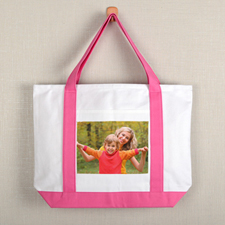 Landscape Photo Two Textbox Hot Pink