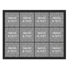 Personalized Facebook Black 12 Collage 12X16.5 Photo Puzzle
