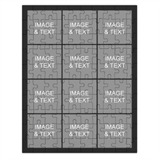 Personalized Black 12 Collage 12X16.5 Photo Puzzle