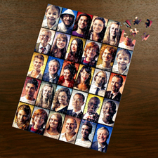 Personalized Facebook Black 30 Collage 12X16.5 Photo Puzzle