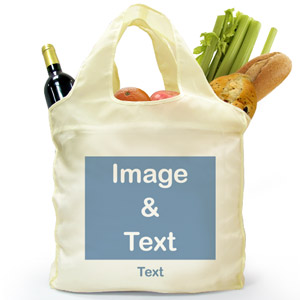 Personalized Folded Shopper Bag, Landscape Image