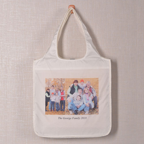 Personalized 2 Collage Shopper Bag, Elegant