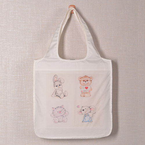 Personalized 4 Collage Folded Shopper Bag, Classic