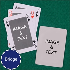 Bridge Size Playing Cards Bridge Style Custom 2 Sides