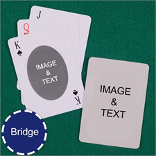 Bridge Size Playing Cards Ovate Custom 2 Sides