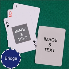 Bridge Size Playing Cards Centre Portrait Custom 2 Sides