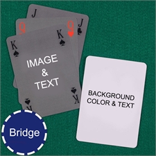 Bridge Size Playing Cards Simple Bridge Style Personalized 2 Sides