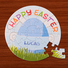 Easter Egg Baby Blue Round 7 1/4