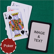 Personalized Poker Size Standard Index Black Border Playing Cards