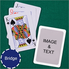 Bridge Size Playing Cards Standard Index White Border
