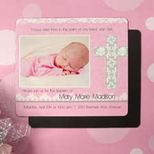 Inviting Scripture Girl Baptism 3.5X4 Photo Magnet