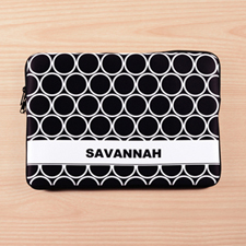 Personalized Name Black Hoopla Macbook Pro 15 Sleeve (2015)