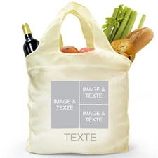 Custom Front And Back 3 Collage Folded Shopper Bag, Modern