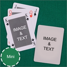 Mini Size Playing Cards Classic Bridge Style Custom 2 Sides