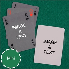 Mini Size Playing Cards Simple Bridge Style Custom 2 Sides