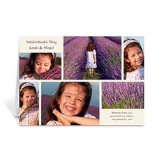 Custom Printed Valentine's Collage Greeting Card
