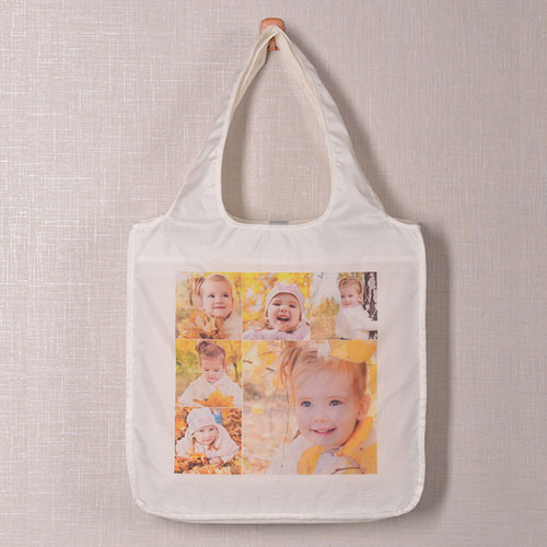 Six Square Collage Folded Shopper Bag
