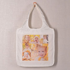 Six Square Collage Folded Shopper Bag