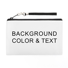 Personalized Background Color & Text (2 Side Different Image) Wristlet Bag (5x8)
