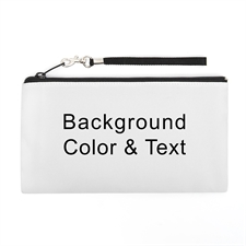 Personalized Background Color & Text 5.5X10 (2 Side Same Image) Clutch Bag