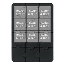 Instagram Nine Collage Black Puzzle Invitation