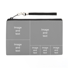 Personalized Facebook 6 Collage (2 Side Same Image) Wristlet Bag (5x8)