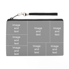Personalized Facebook 7 Collage (2 Side Same Image) Wristlet Bag (5x8)
