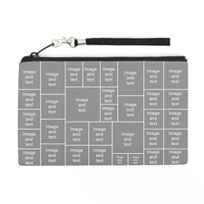 Personalized Instagram 34 Collage (2 Side Same Image) Wristlet Bag (5x8)