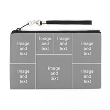 Personalized Instagram Seven Collage (2 Side Same Image) Wristlet Bag (5x8)