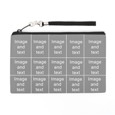 Personalized Instagram 15 Collage (2 Side Same Image) Wristlet Bag (5x8)