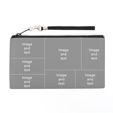 Personalized Facebook Seven Collage 5.5X10 (2 Side Different Image) Clutch Bag