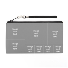 Personalized Instagram Eight Collage 5.5X10 (2 Side Same Image) Clutch Bag