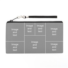 Personalized Instagram Seven Collage 5.5X10 (2 Side Same Image) Clutch Bag