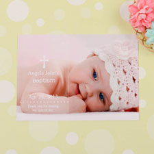 Print Your Own Memorable Moment Baptism Photo Invitation Cards