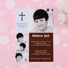 Print Your Own Elegant Cross Mermaid Collage Communication Invitation Cards