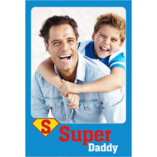 Personalized Superhero Super Daddy Lenticular Greeting Card