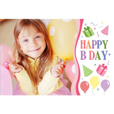 Personalized Happy B Day Girl Lenticular Greeting Card