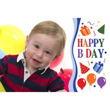 Personalized Happy B Day Boy Lenticular Greeting Card