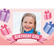 Personalized Birthday Girl Lenticular Greeting Card