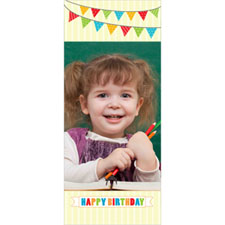 Personalized Flag Bunting Birthday Lenticular Bookmark