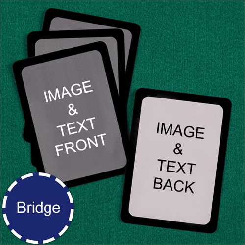 Bridge Size Playing Cards Custom Cards (Blank Cards) Black Border