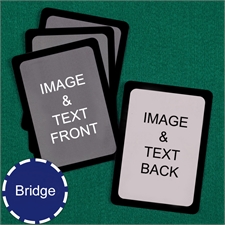 Bridge Size Playing Cards Custom Cards (Blank Cards) Black Border