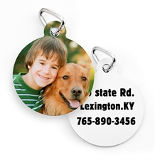 Custom Printed Round Shape (Custom 2 Side) Dog Or Cat Tag