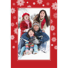 Personalized Falling Snowflakes Lenticular Greeting Card