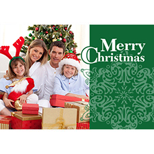 Personalized Glistening Snowflakes Lenticular Greeting Card