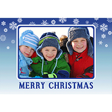 Personalized Blue Christmas Lenticular Greeting Card